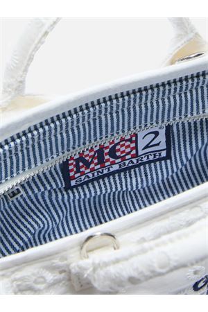 Borsa Vanity mini volant in cotone sangallo bianca SAINT BARTH KIDS | VAMI01800434L